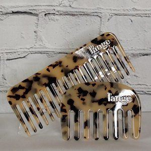 'L'ANGE' TORTOISESHELL ACETATE WIDE-TOOTH DETANGLING COMB'S 4-PIECE GIFT SET NEW